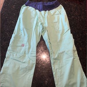 Light blue buttersoft stretch scrub bottoms